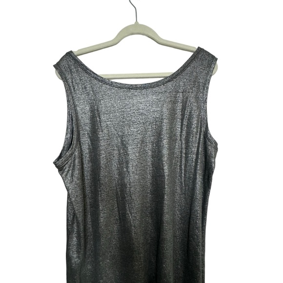 Eileen Fisher Organic Linen Silver Metallic Shimmer Tank, EUC, Size, 1, no flaws - Picture 6 of 8